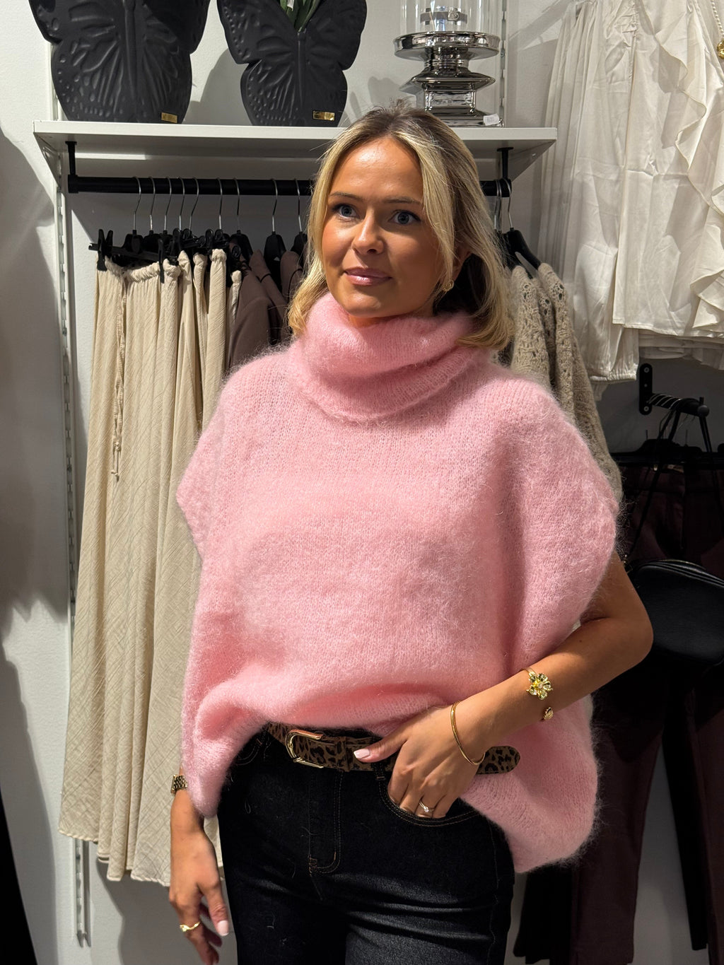 Mohair Polo- Baby Pink