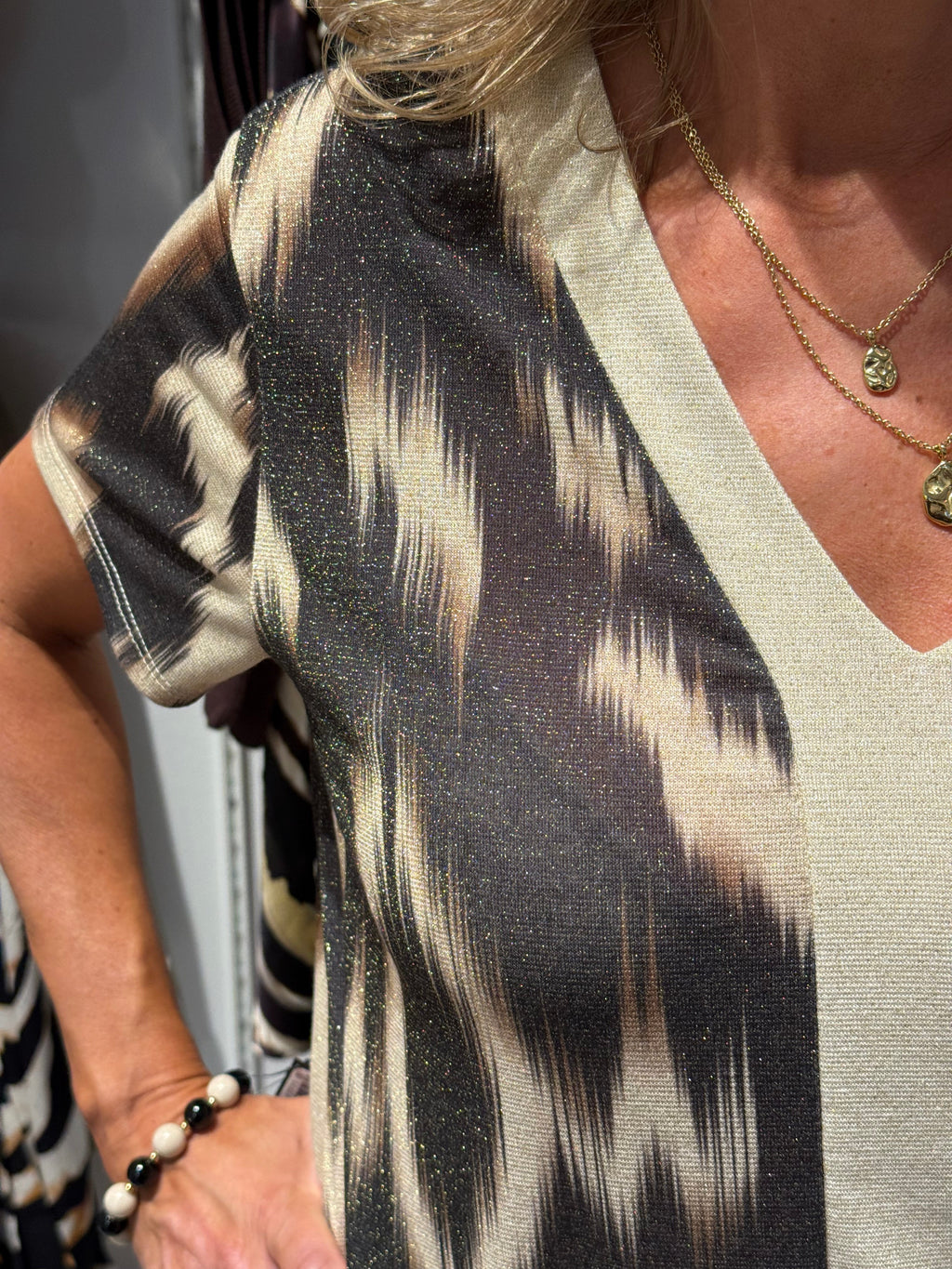 Glitzernde Tunika Mit Muster