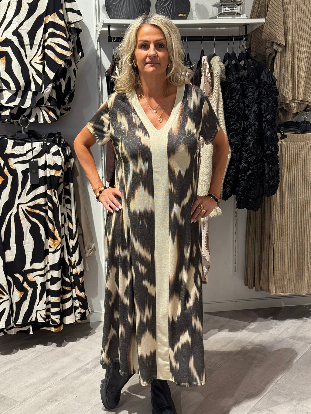 Glitzernde Tunika Mit Muster