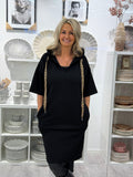 Hoodie-kleid Schwarz