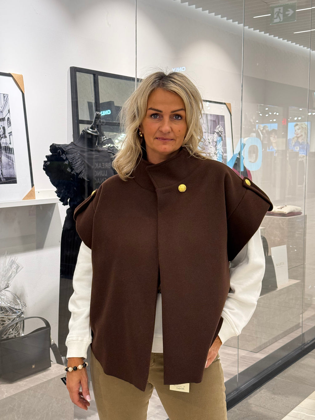 Poncho-weste – Braun