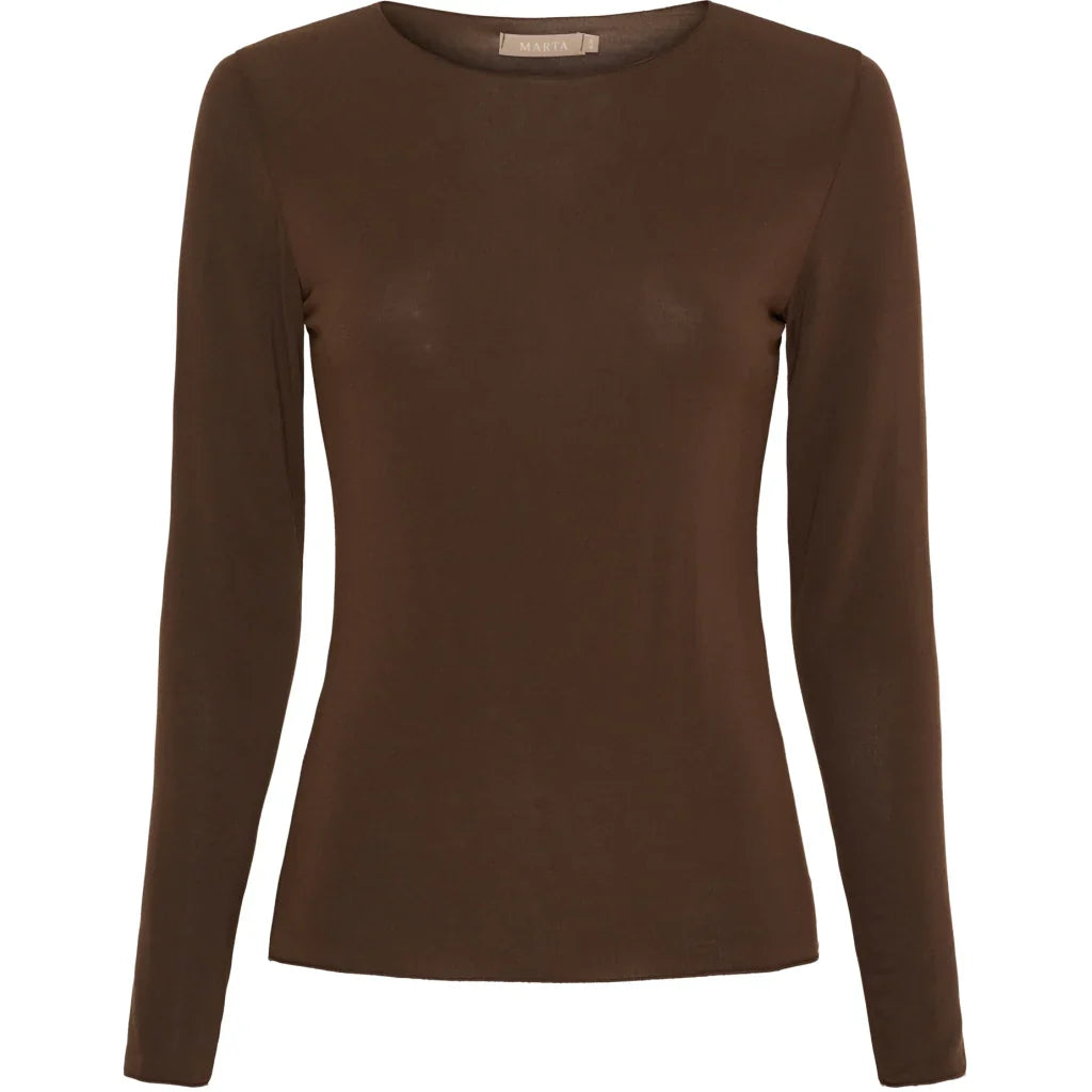 Dünner Langärmeliger Pullover – Braun