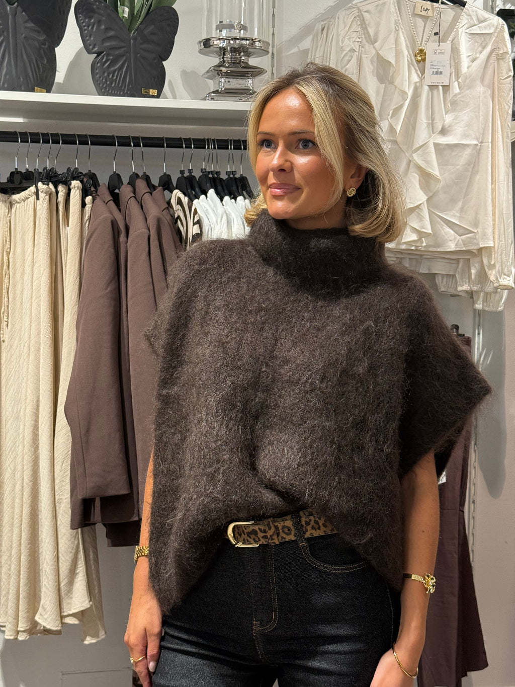 Mohair Polo- Chocolate Brown