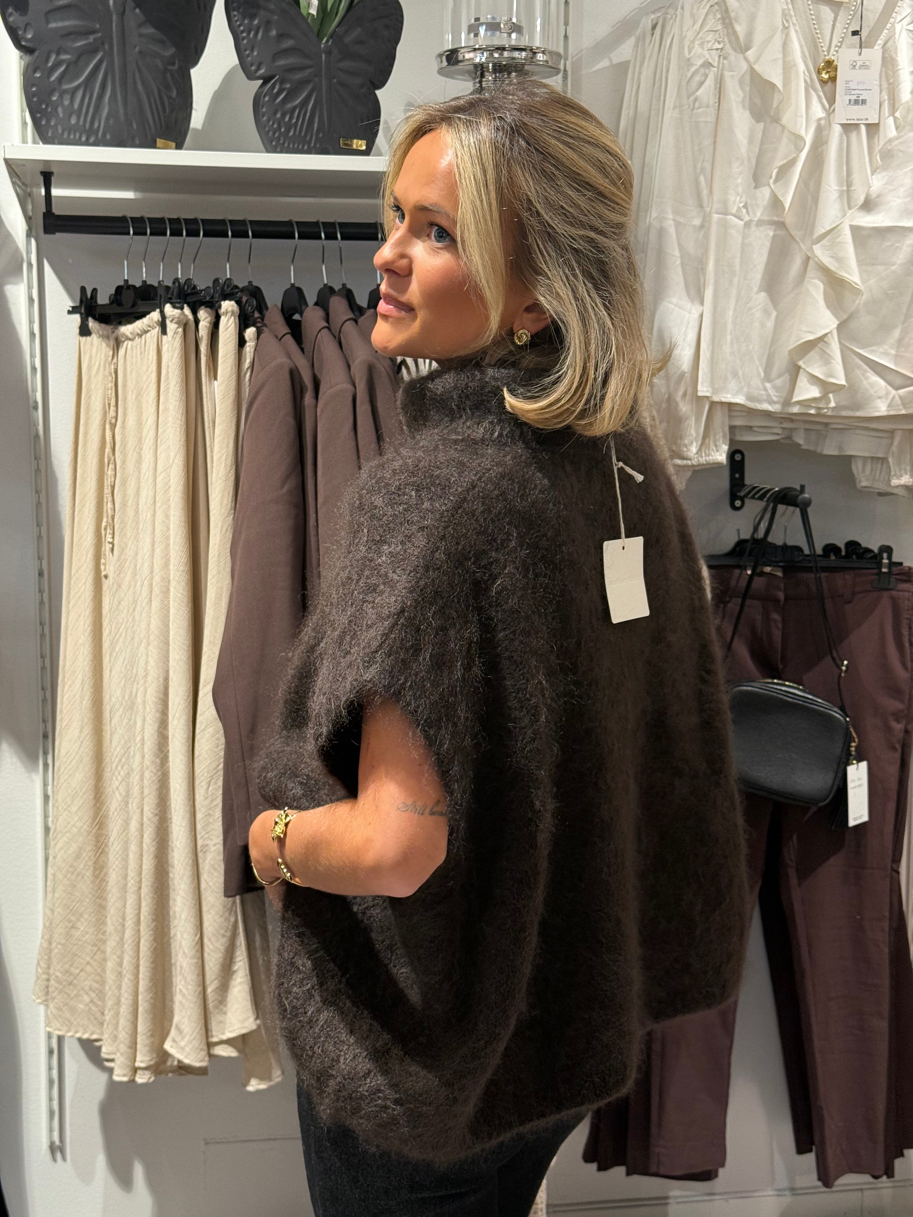 Mohair Polo- Chocolate Brown