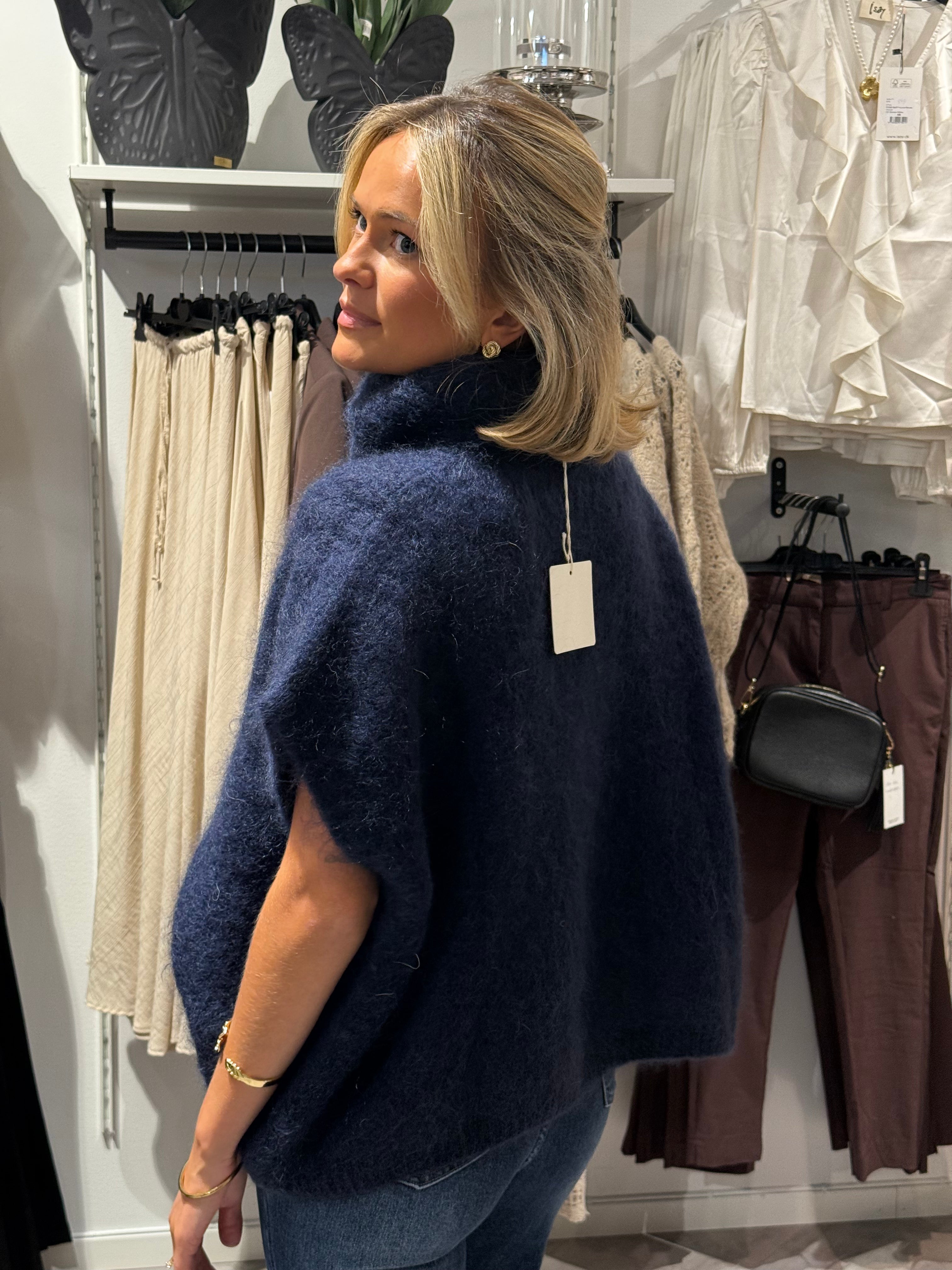 Mohair Polo- Midnight Blue