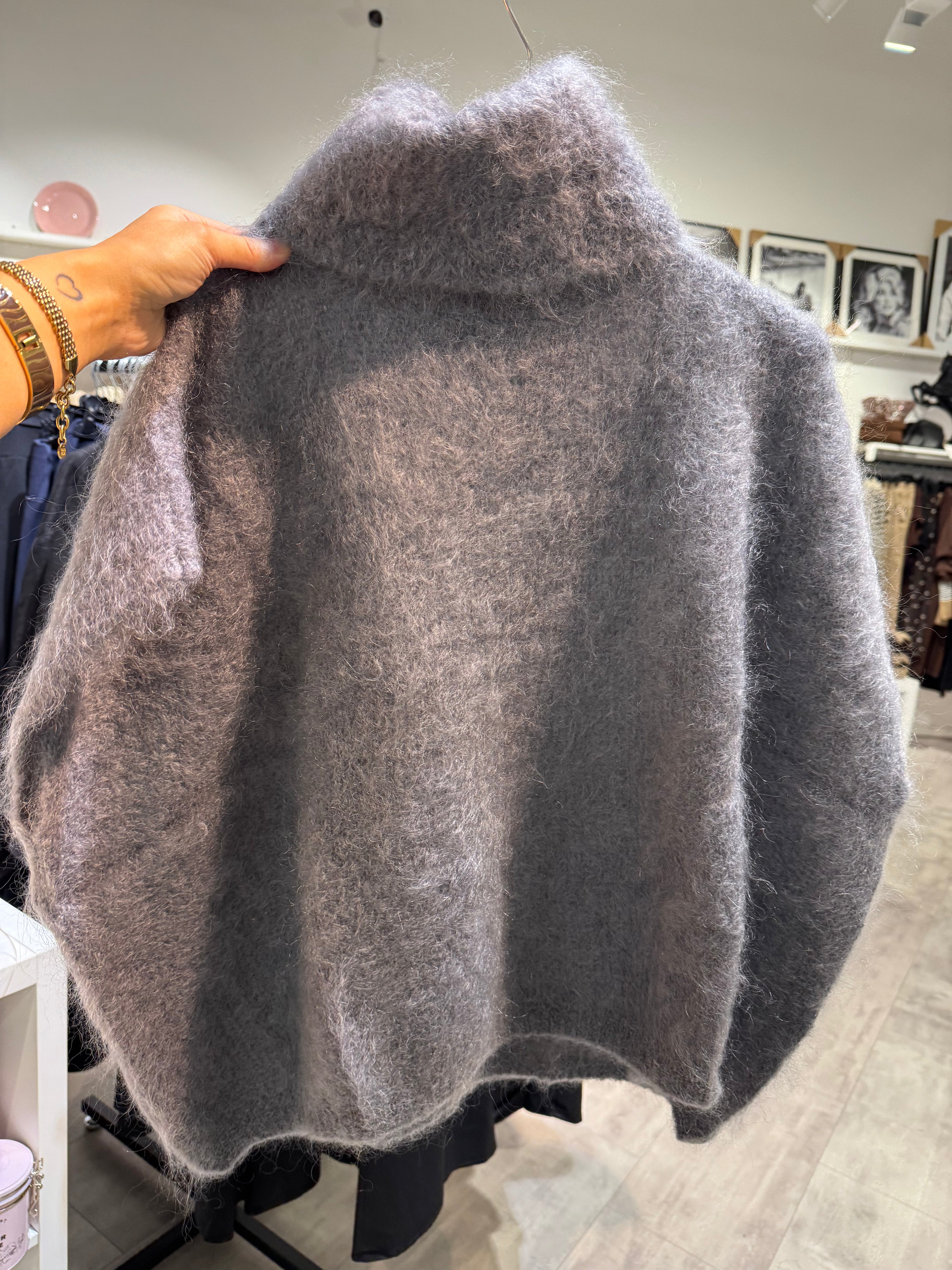 Mohair Polo- Grey