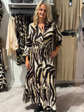 Savanna-kleid Sandshell/zebra